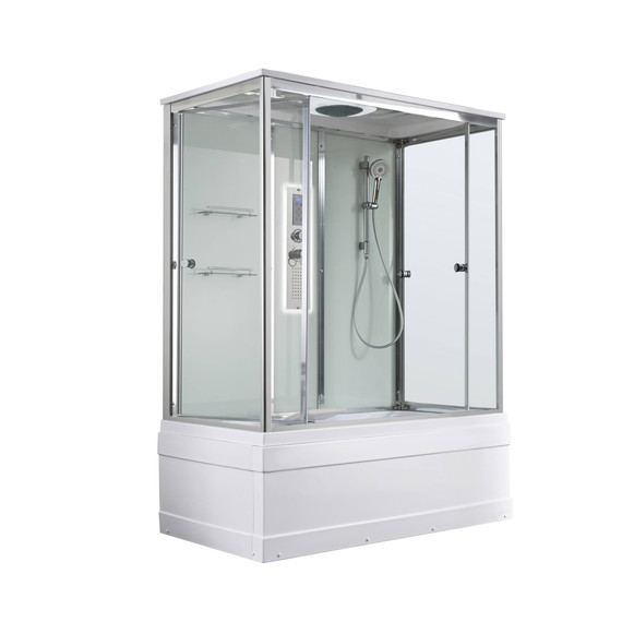 Гидробокс Avacan 160x85 см V5016LED, хром/прозрачное (безсиликоновая сборка) - фото 3