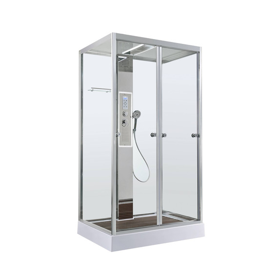 Гидробокс Avacan 120x90 см Z1912LED, хром/прозрачное (безсиликоновая сборка) - фото 