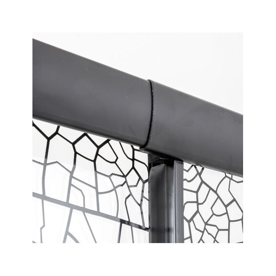 Душевая дверь Avacan (170-190) см FB2-170, чёрный/узор - фото 7