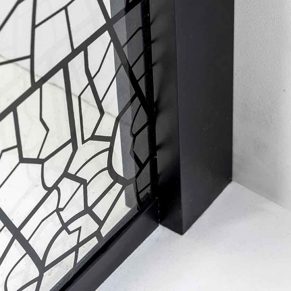 Душевое ограждение Avacan 90х90 см PB90, чёрный/узор - фото 5