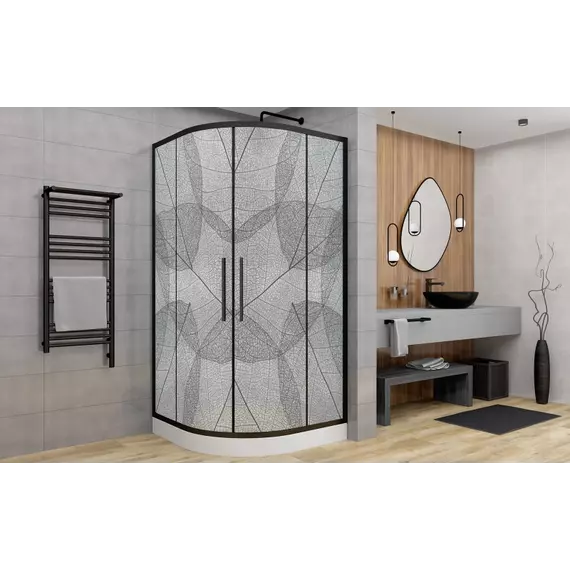Душевое ограждение Avacan 120х120 см HB120MT, чёрный/матовое - фото 2