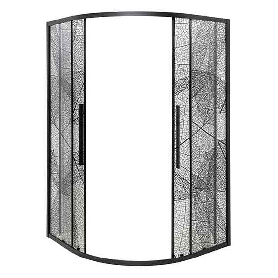 Душевое ограждение Avacan 80х80 см HB80, чёрный/узор - фото 3