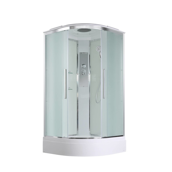 Душевая кабина Avacan 110x110 см EM3011new, хром/матовое (безсиликоновая сборка) - фото 