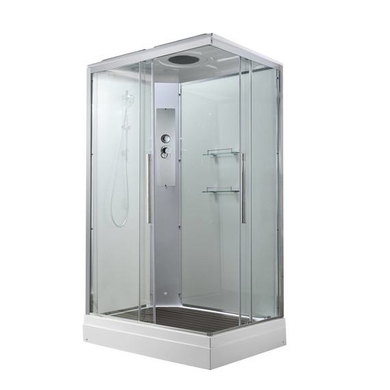 Душевая кабина Avacan 100x80 см K2810, хром/прозрачное (безсиликоновая сборка) - фото 13