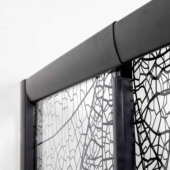 Душевое ограждение Avacan (100-110)х(100-110) см KB100, чёрный/узор - фото 7