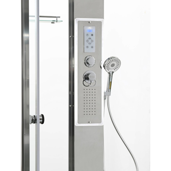 Гидробокс Avacan 100x100 см Z1910LEDMT, хром/прозрачное (безсиликоновая сборка) - фото 8