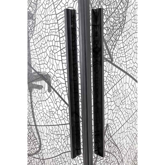 Душевое ограждение Avacan (100-110)х(100-110) см KB100, чёрный/узор - фото 9