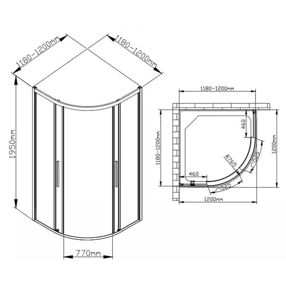Душевое ограждение Avacan 120х120 см HC120MT, хром/матовое - фото 8