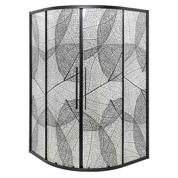 Душевое ограждение Avacan 120х120 см HB120, чёрный/узор - фото 2