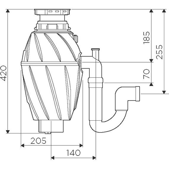 Измельчитель пищевых отходов Omoikiri Nagare 750 (4995059) - фото 3