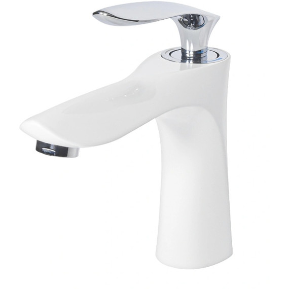 Смеситель для раковины Grocenberg GB2001WC, белый хром - фото 