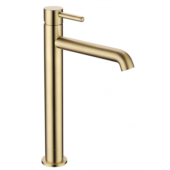 Смеситель для умывальника высокий Grocenberg GB3029GL, золотой брашированный - фото 2