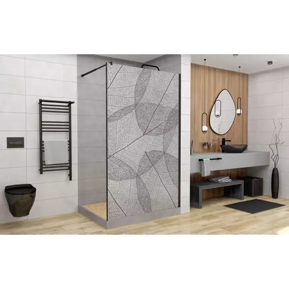 Душевая перегородка Avacan 110 см MB110MT стекло (8 мм) с кронштейном в комплекте, чёрный/матовое - фото 4