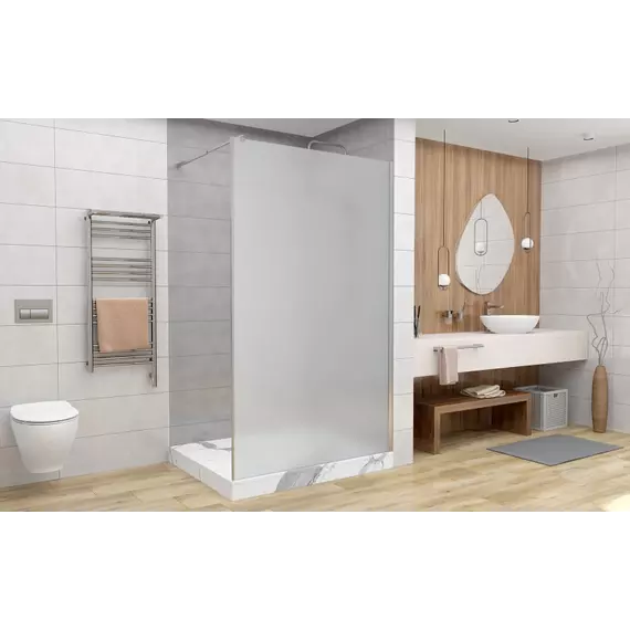 Душевая перегородка Avacan 110 см MC110MT стекло (8 мм) с кронштейном в комплекте, хром/матовое - фото 2