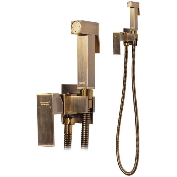 Набор для гигиенического душа Grocenberg GB002BR (со скрытой частью) бронза - фото 2