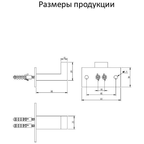 Крючок Grocenberg AC0011MG, цвет матовое золото - фото 3