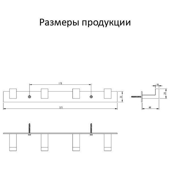 Набор крючков Grocenberg AC0014GO, цвет золото - фото 3
