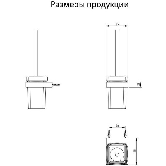 Ёршик для унитаза Grocenberg AC0026GO, цвет золото - фото 3