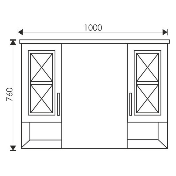 Зеркало-шкаф EvaGold Duglas 100 см EG010024 - фото 4