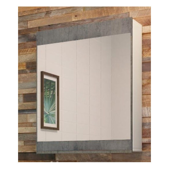 Зеркало-шкаф EvaGold OLIVER 60 см EG010111, белый/кора дуба - фото 