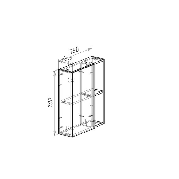 Зеркало-шкаф EvaGold Olsen 56 см EG010112, дуб баррик - фото 13