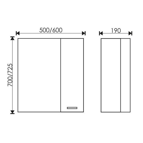 Зеркало-шкаф EvaGold НИКА 60 см R EG010122 - фото 4