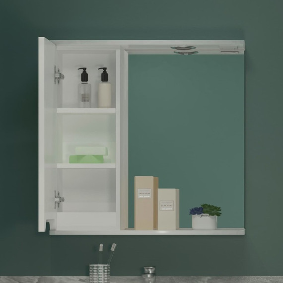 Зеркало-шкаф EvaGold Paola 70 см L EG010195 - фото 2