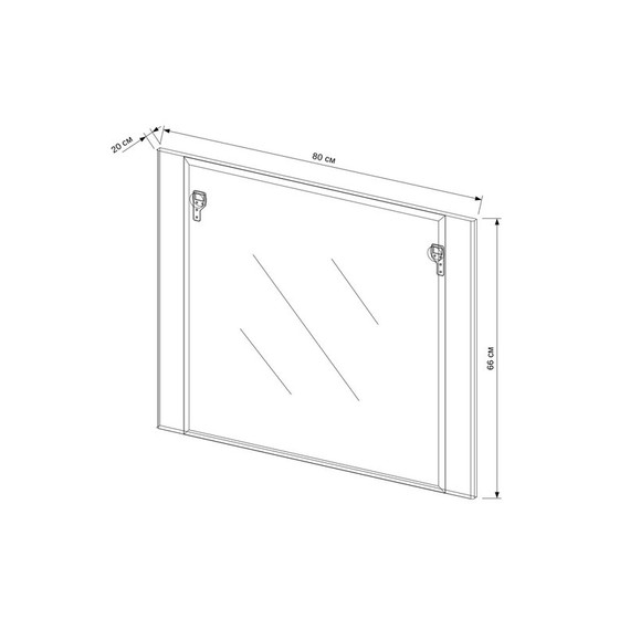 Зеркало EvaGold Catherine 80 см EG010243, серый камень - фото 5