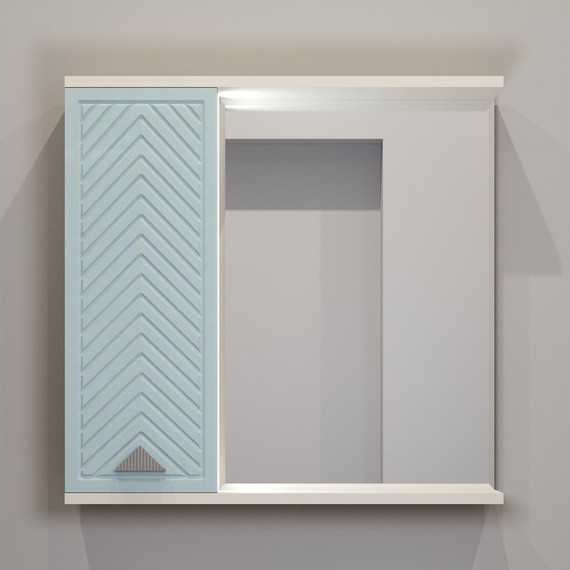 Зеркало-шкаф EvaGold Sky 72 см EG010850, индиго/кашемир - фото 