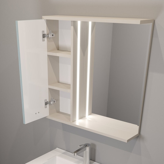 Зеркало-шкаф EvaGold Sky 72 см EG010850, индиго/кашемир - фото 3