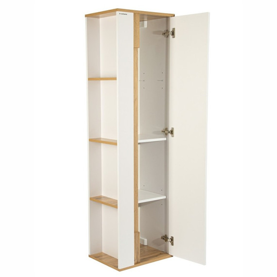 Пенал подвесной EvaGold Forest 45 см EG010935, белый/дуб вотан - фото 2