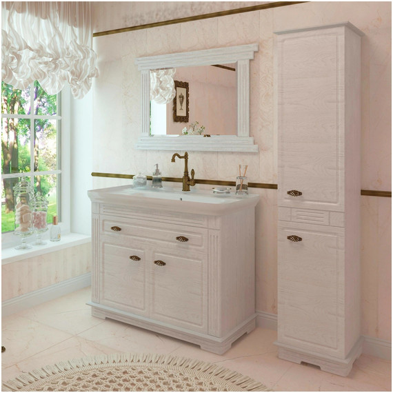 Пенал напольный EvaGold Taylor 46 см EG030059, дуб белый фактурный - фото 2