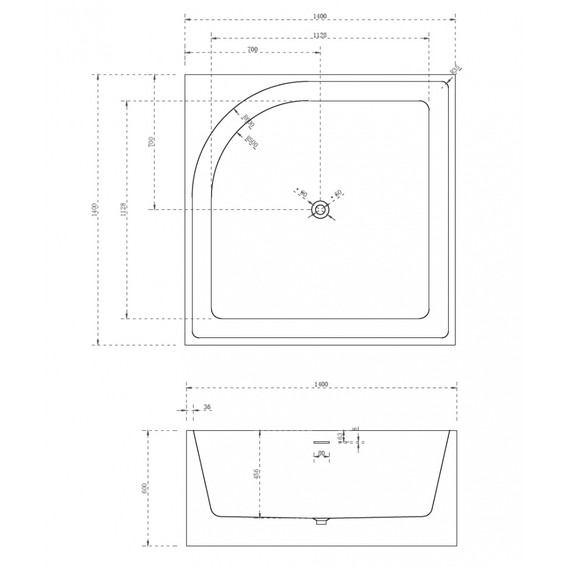 Ванна отдельностоящая Abber AB9337 140x140 см - фото 10