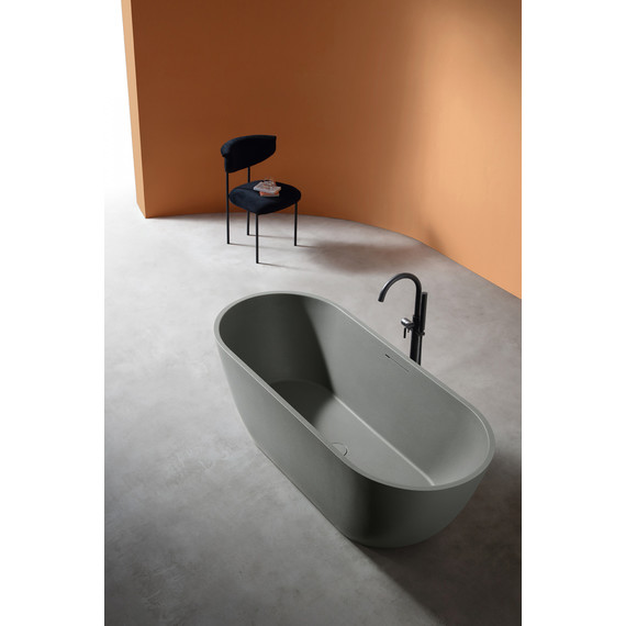 Ванна отдельностоящая Abber Frankfurt 170x75 см AM9941MLG, светло-серый матовый - фото 9