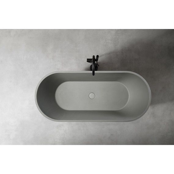 Ванна отдельностоящая Abber Frankfurt 170x75 см AM9941MLG, светло-серый матовый - фото 10