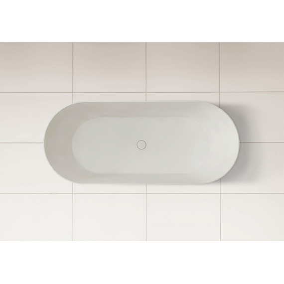 Ванна отдельностоящая Abber Stein 165x70 см AS9622, белый матовый - фото 11