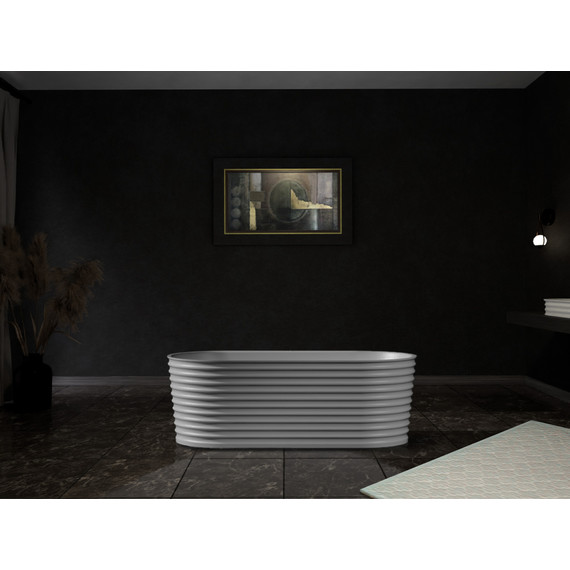 Ванна отдельностоящая Abber Stein 170x80 см AS9650, белый матовый - фото 7