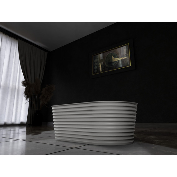 Ванна отдельностоящая Abber Stein 170x80 см AS9650, белый матовый - фото 9