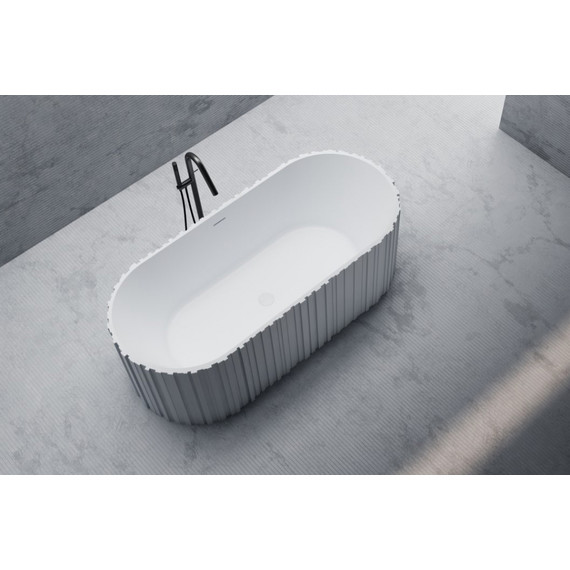 Ванна отдельностоящая Abber Stein 170x75 см AS9653, белый матовый - фото 8