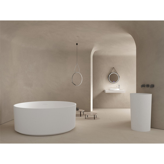 Ванна отдельностоящая Abber Stein 150x150 см AS9679, белый матовый - фото 8