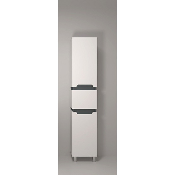 Пенал напольный EvaGold Vesta 40 см EG010420, белый/графит - фото 8