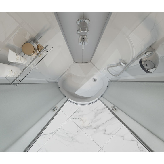 Душевая кабина EvaGold 90х90 см EG210007, хром/матовое - фото 3