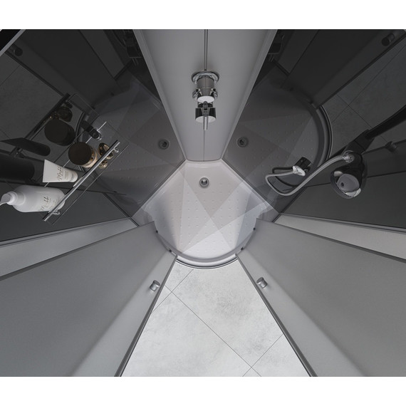 Душевая кабина EvaGold 100х100 см EG210009, хром/рифленое - фото 3