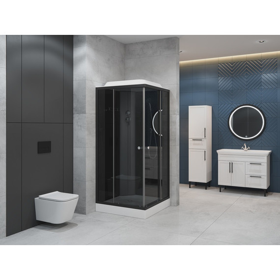 Душевая кабина EvaGold 90х90 см EG210016, чёрный матовый/тонированное - фото 2