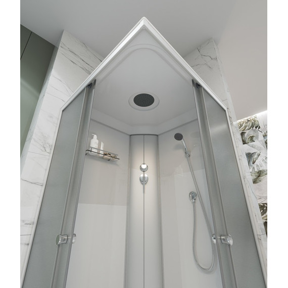 Душевая кабина EvaGold 90х90 см EG210017, хром/рифленое - фото 4