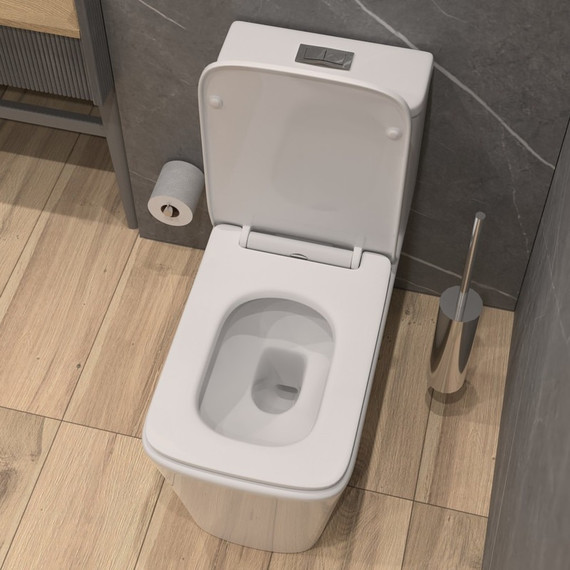 Унитаз-моноблок безободковый EvaGold EG050004 с тонкой крышкой микролифт - фото 7