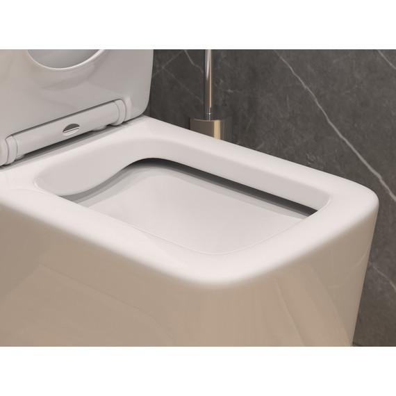 Унитаз-моноблок безободковый EvaGold EG050004 с тонкой крышкой микролифт - фото 8