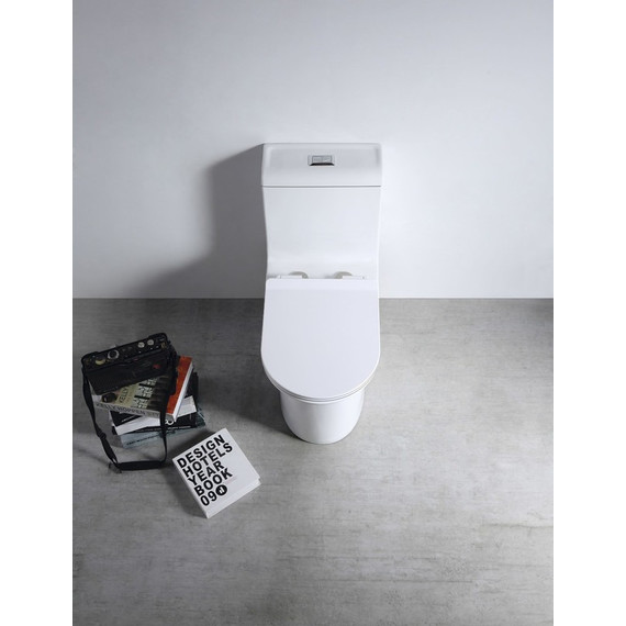 Унитаз-моноблок безободковый EvaGold EG050010 с тонкой крышкой микролифт - фото 3