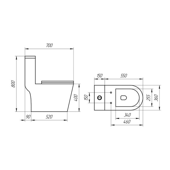 Унитаз-моноблок безободковый EvaGold EG050011 с тонкой крышкой микролифт - фото 13