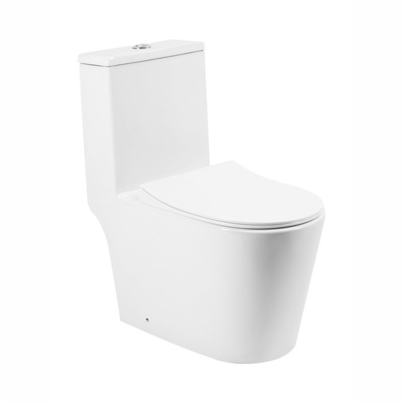 Унитаз-моноблок безободковый EvaGold EG050011 с тонкой крышкой микролифт - фото 2